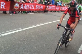 Samuel Sanchez tijdens de beklimming van de Cauberg - Amstel Gold Race 2014