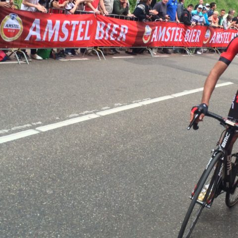 Samuel Sanchez tijdens de beklimming van de Cauberg - Amstel Gold Race 2014
