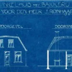 Blauwdruk uit 1923 van bakkerij.