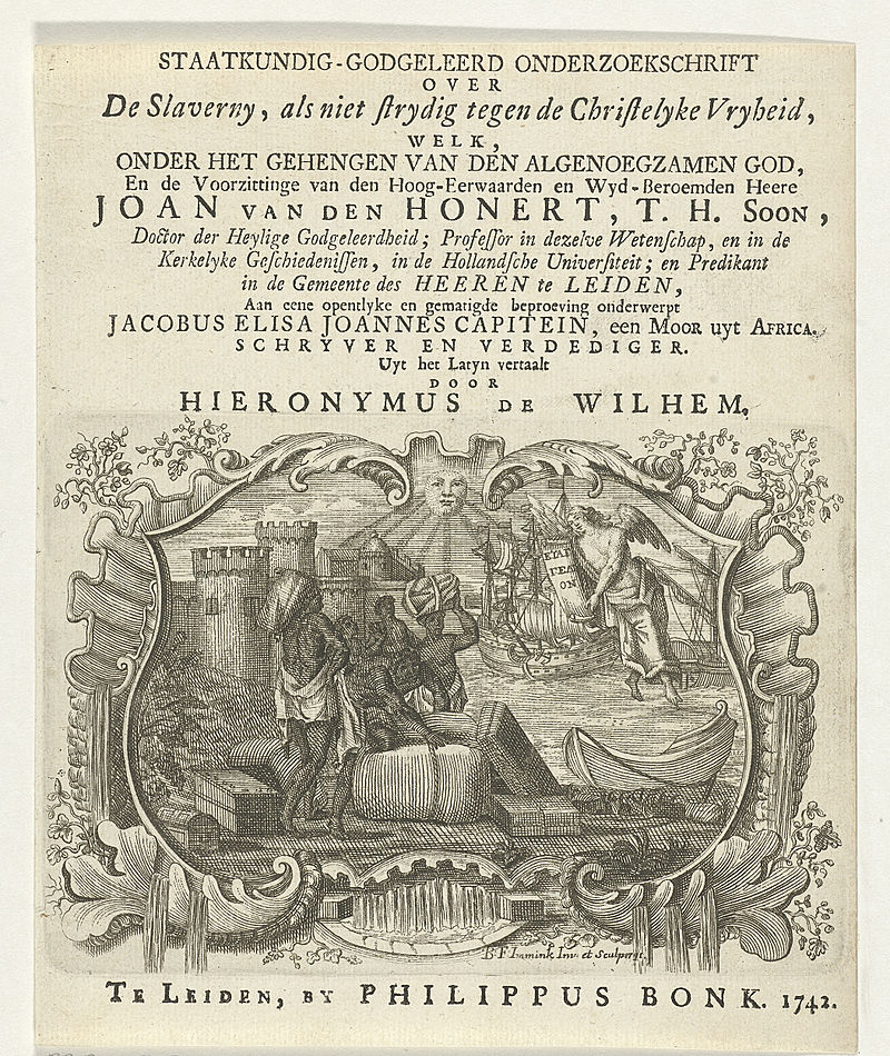 Titelpagina van de Nederlandse uitgave van Capiteins Staatkundig-Godgeleerd Onderzoekschrift (1742)