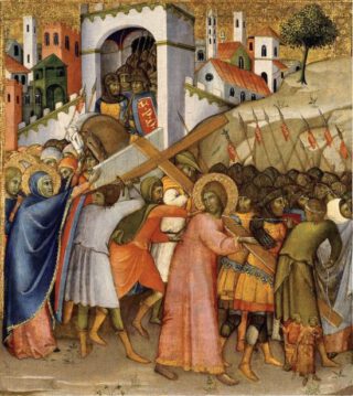 Jezus op weg naar Golgotha - Andrea di Bartolo, ca. 1400