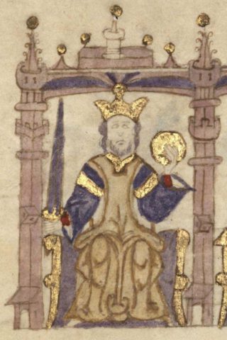 Sancho I van Portuga in de Compendio de crónicas de reyes (ca. 1312-1325)
