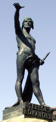 Standbeeld van Viriato  of Viriatus in Zamora, Spanje.