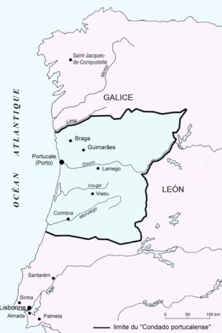 Het graafschap Portucalense rond 1070
