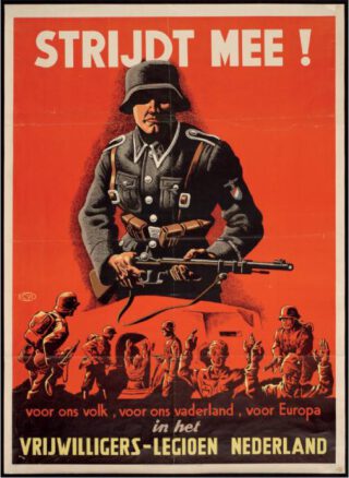Propaganda-affiche van het Vrijwilligerslegioen Nederland.