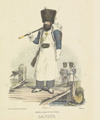 Afbeelding van een Nederlandse sappeur, ca. 1820-1825