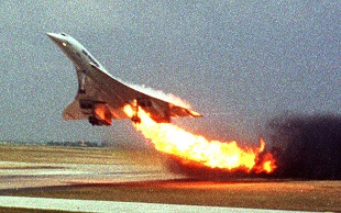 Brandende Concorde Air France Flight 4590
