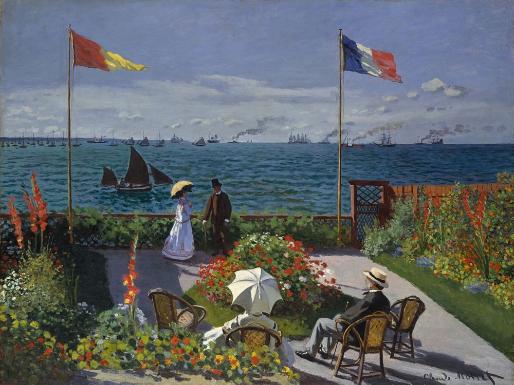 'Jardin à Sainte-Adresse' van Claude Monet