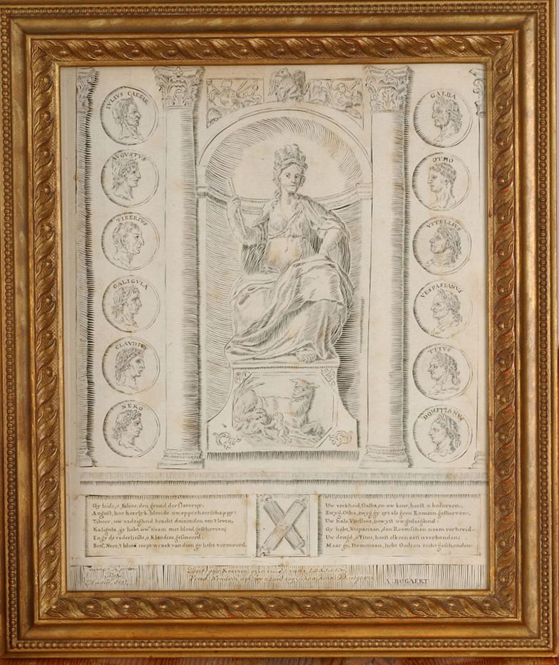 Bekend voorbeeld van 'opwerk' van Johanna Koerten: Allegorie de "Romeinse Vrijheid" - Collectie Westfries Museum, Hoorn