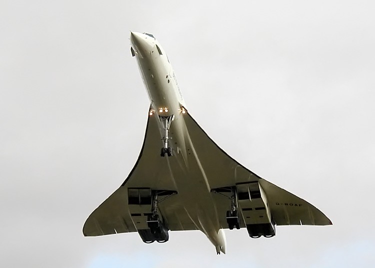 Landing van een Concorde