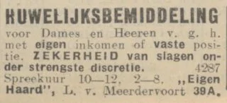 Advertentie in de 
Haagsche courant van 29 juni 1937
