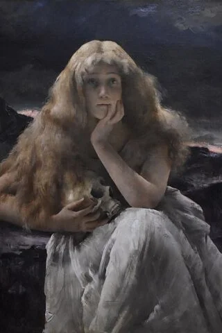 Maria Magdalena op een schilderij van Alfred Stevens uit 1887