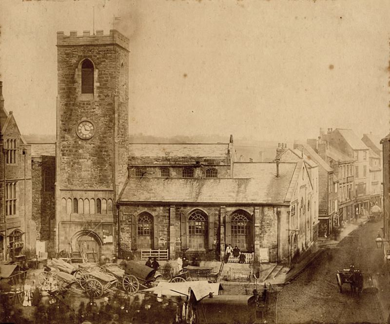 St Nicholas’ Church voor de gedeeltelijke sloop in 1857