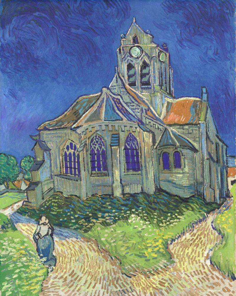 Vincent van Gogh, De kerk van Auvers-sur-Oise, 1890 - Musée d’Orsay, Parijs