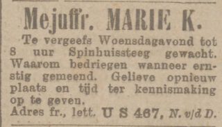 Bericht in 'Het nieuws van den dag' van 01-12-1893 
