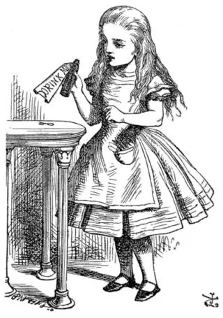 Afbeelding van John Tenniel in 'Alice in Wonderland'