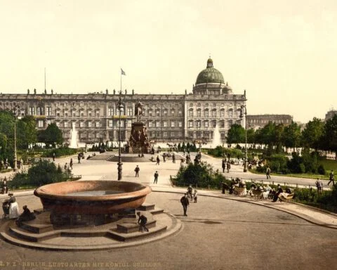 Zicht op het Berliner Stadtschloss, rond 1900
