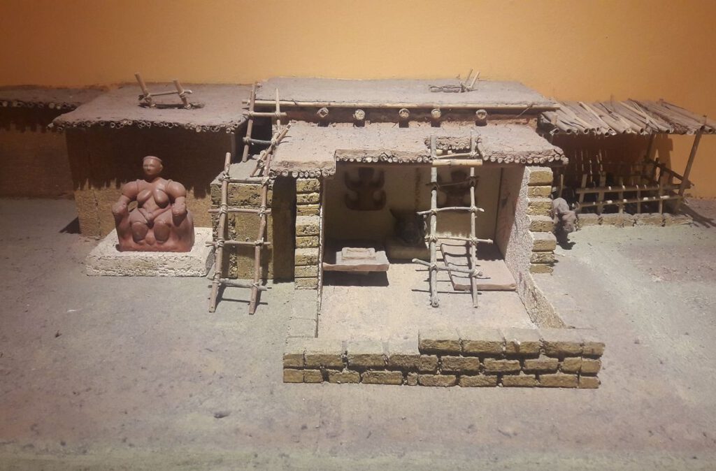 Model van een onderkomen in Çatalhöyük