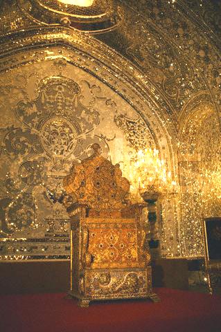 The Naderi Throne in Golestan Palace, Tehran, Iran