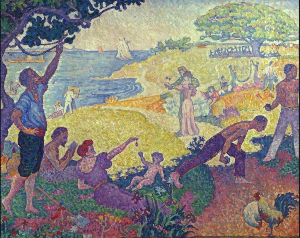 Het komende anarchistische paradijs volgens Paul Signac: ‘Au temps d’harmonie’ (1893-1895).