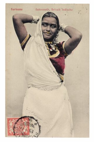 Sakoonath, Britsch Indische. Suriname. 
Lichtdruk in kleur. [Paramaribo, ca. 1911]. Â·TÂ·RÂ·IÂ· Reeder Collection.