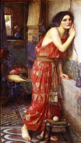 Thisbe, Schilderij van John William Waterhouse, 1909