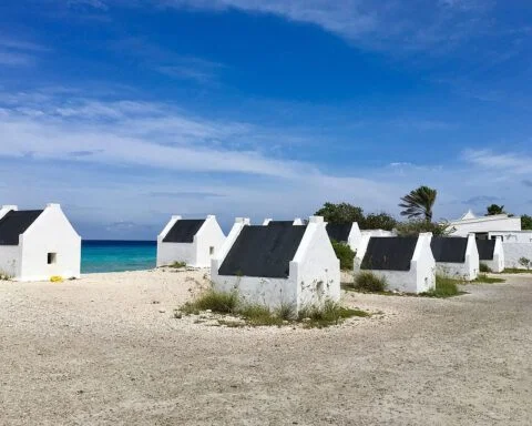 Zogenoemde slavenhuisjes op Bonaire