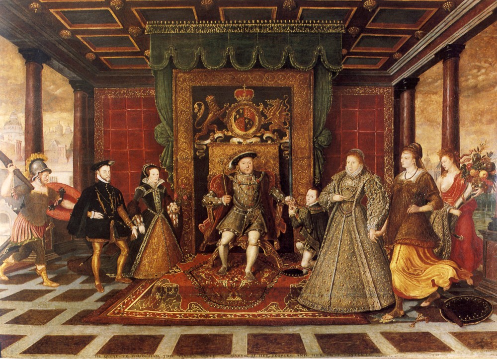 Allegorie van de Tudor-dynastie, onbekende kunstenaar, ca. 1590-1595