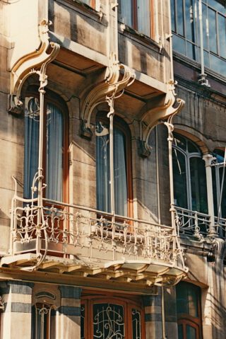 Balkon van het huis van Horta in Brussel