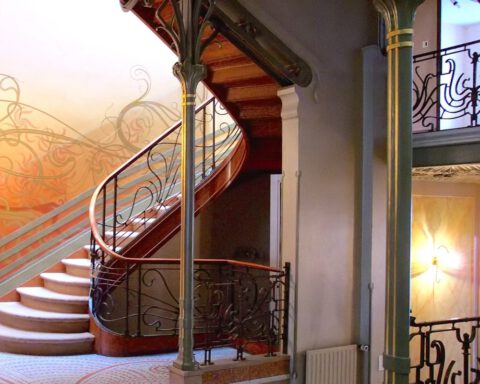 Trap in het door Victor Horta ontworpen Hotel Tassel in Brussel