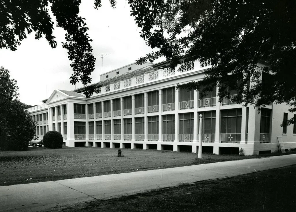 De ziekenboeg van de patiënten in Carville, gebouwd in 1933.