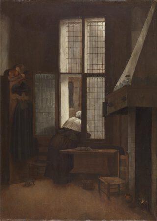 Vrouw bij het raam - Jacobus Vrel 