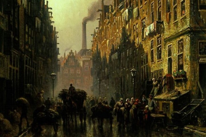 Jodenbuurt in Amsterdam - Eduard Alexander Hilverdink, 1889