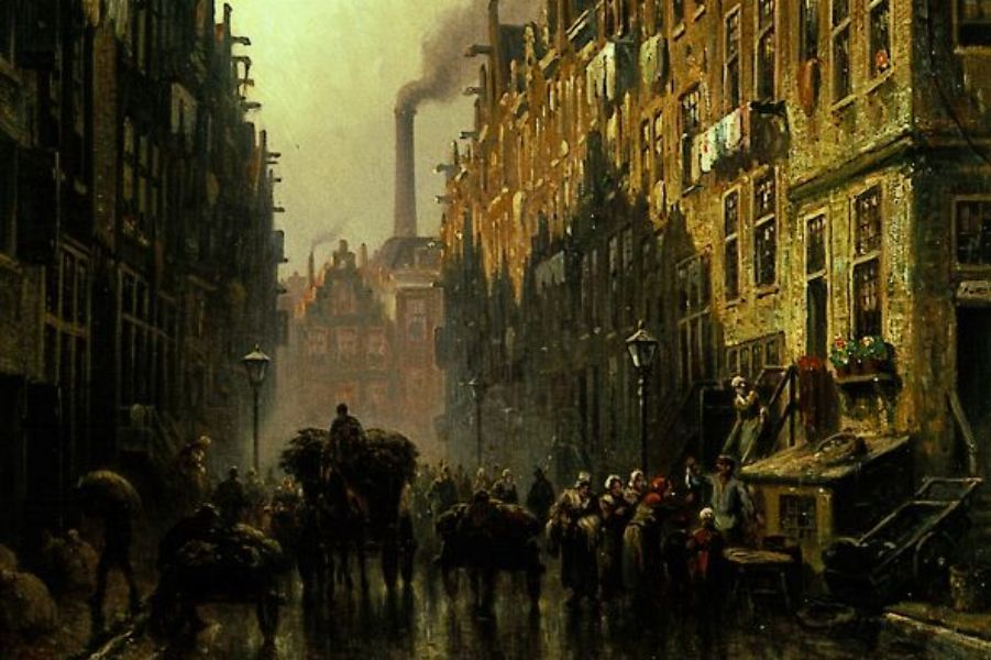 Jodenbuurt in Amsterdam - Eduard Alexander Hilverdink, 1889