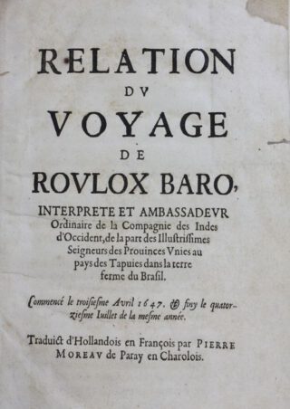 Relation du voyage de Roulox Baro
