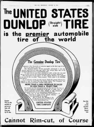 Dunlop-advertentie in 1913