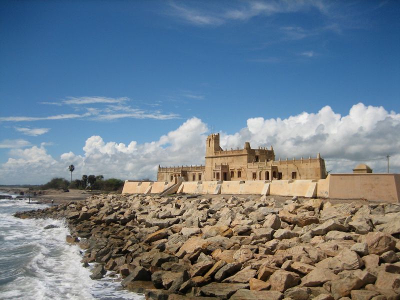 Fort Dansborg in Tranquebar, nu Tharangambadi, in India 