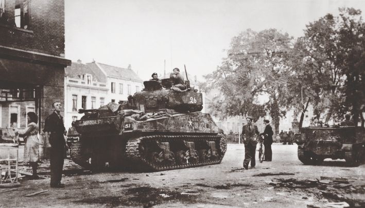 Geallieerde tank in Nijmegen