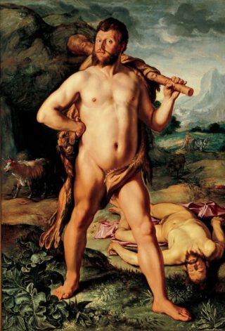 Herakles en Cacus - 
Hendrik Goltzius, 1613 