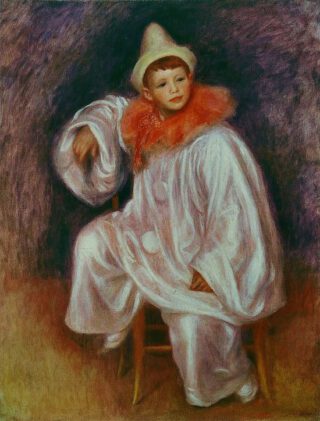 Pierrot geschilderd door Pierre-Auguste Renoir