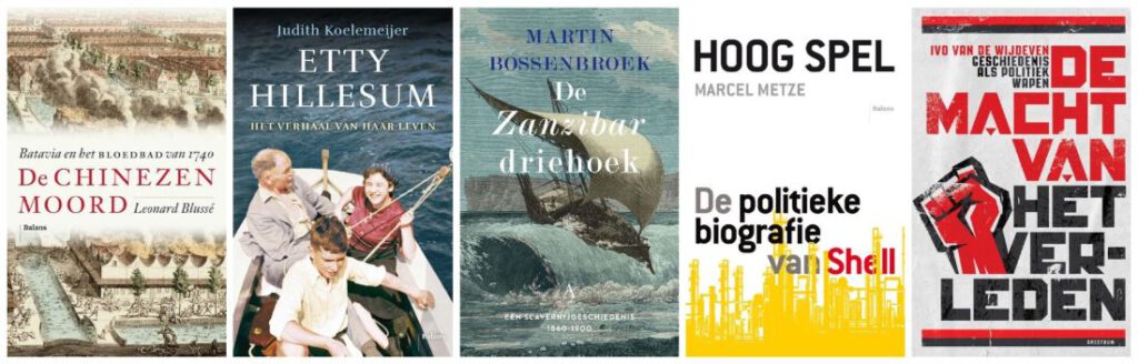 De vijf boeken op de shortlist van de Libris Geschiedenis Prijs