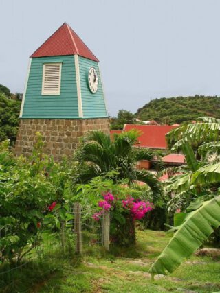 Zweedse klokkentoren in Gustavia, Saint Barthélemy 