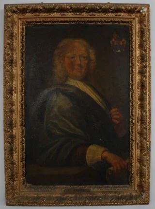 Het schilderij van VOC-bestuurder Willem Falck in het nationale Archief te Colombo.