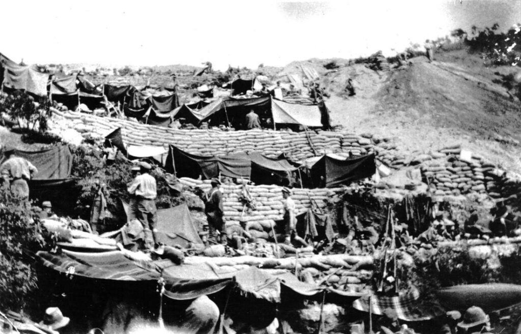 Kampement van ANZAC-soldaten tijdens de Eerste Wereldoorlog