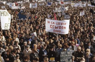 Anti kernwapendemonstratie in Den Haag van 29 oktober 1983