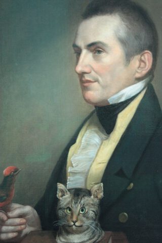 Een portret van Charles Waterton, geschilderd door Charles Wilson