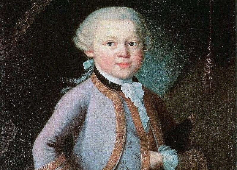 Mozart in 1763, dus twee jaar voor zijn bezoek aan Den Haag