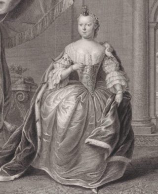 Portret van prinses Carolina uit 1755 