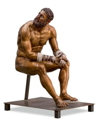 Reconstructie van een bronzen beeld van een bokser