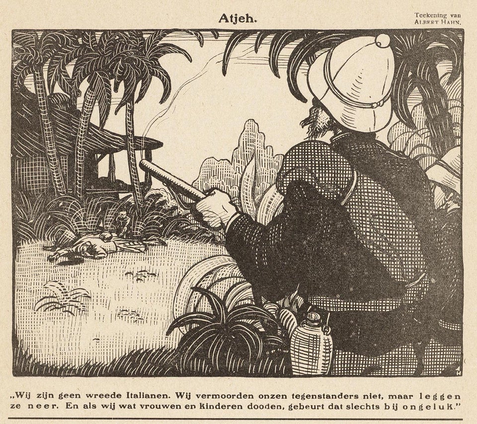 Tekening van Albert Hahn uit het blad De Notenkraker van 20 januari 1912